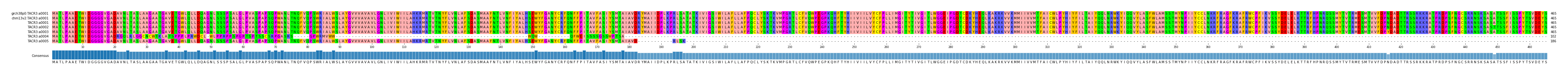 Multiple Alignments (by translate haplotype frequency)