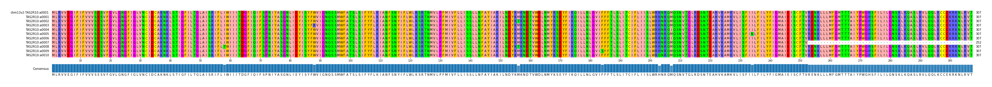 Multiple Alignments (by translate haplotype frequency)