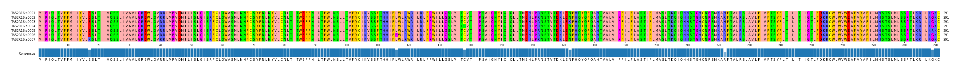 Multiple Alignments (by translate haplotype frequency)