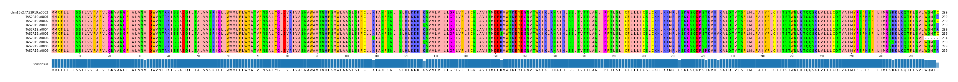 Multiple Alignments (by translate haplotype frequency)