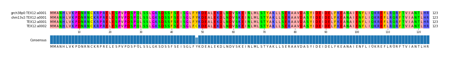 Multiple Alignments (by translate haplotype frequency)