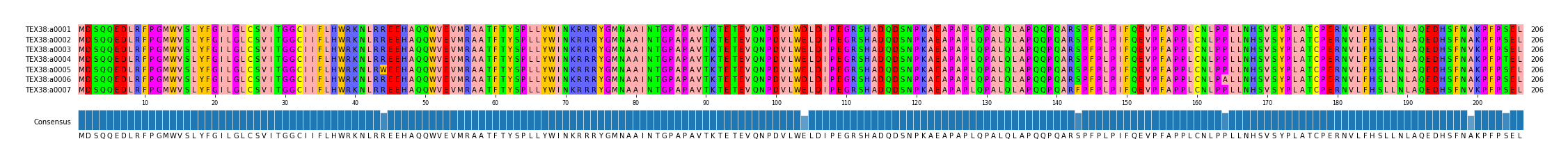 Multiple Alignments (by translate haplotype frequency)