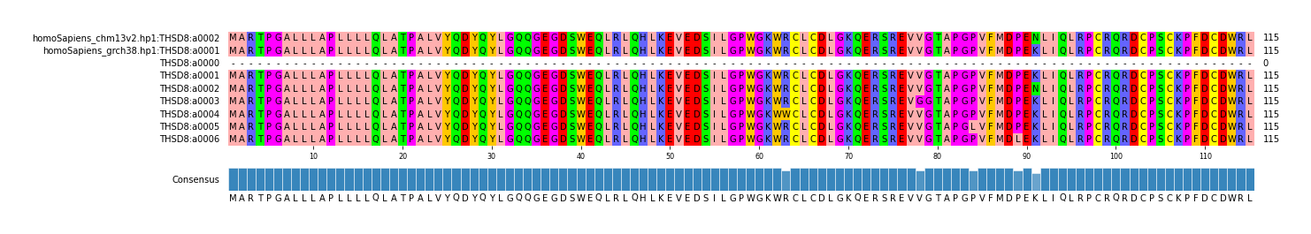 Multiple Alignments (by translate haplotype frequency)
