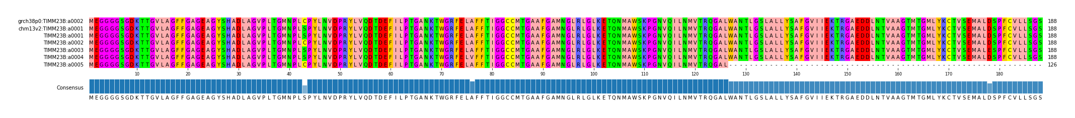 Multiple Alignments (by translate haplotype frequency)