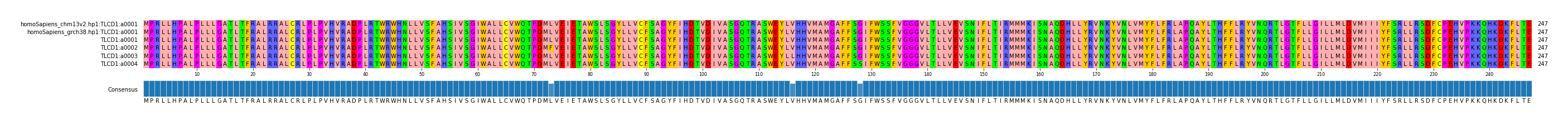 Multiple Alignments (by translate haplotype frequency)