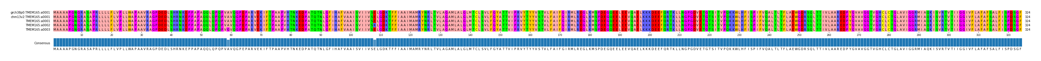 Multiple Alignments (by translate haplotype frequency)