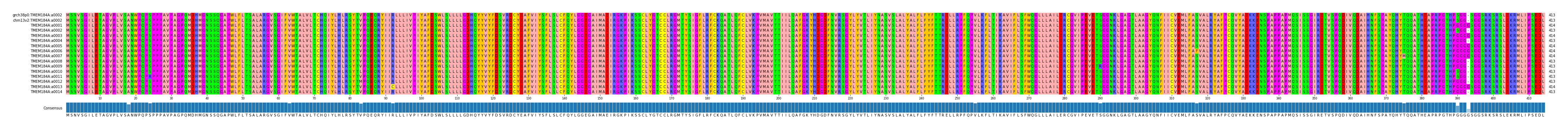 Multiple Alignments (by translate haplotype frequency)