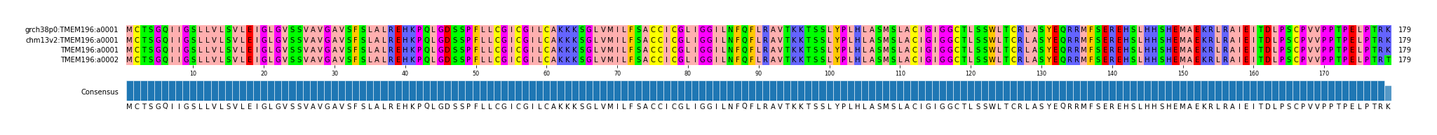 Multiple Alignments (by translate haplotype frequency)