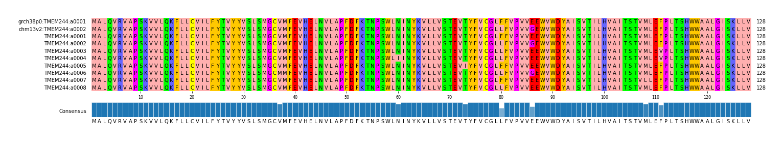 Multiple Alignments (by translate haplotype frequency)