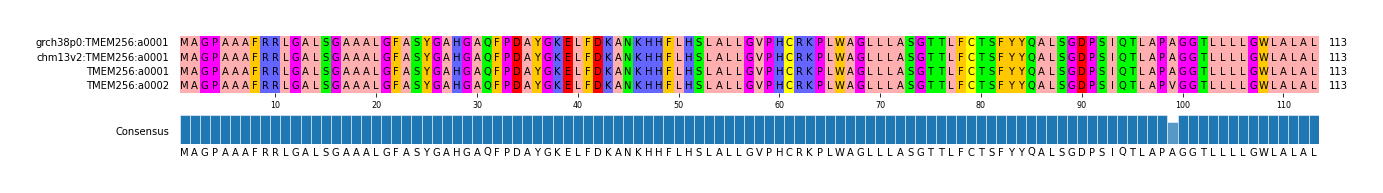 Multiple Alignments (by translate haplotype frequency)