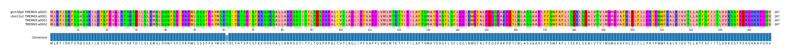 Multiple Alignments (by translate haplotype frequency)