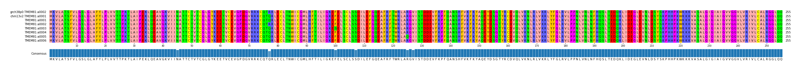 Multiple Alignments (by translate haplotype frequency)