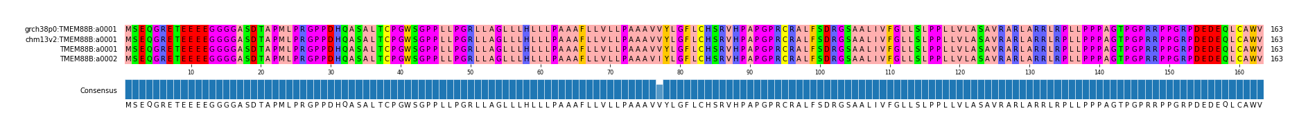 Multiple Alignments (by translate haplotype frequency)
