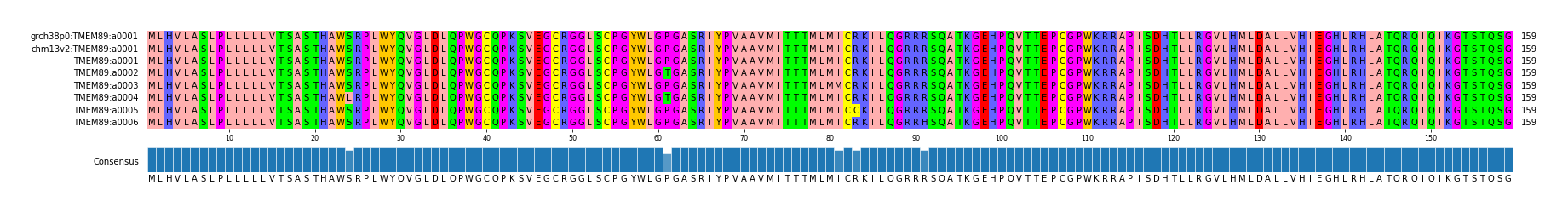 Multiple Alignments (by translate haplotype frequency)