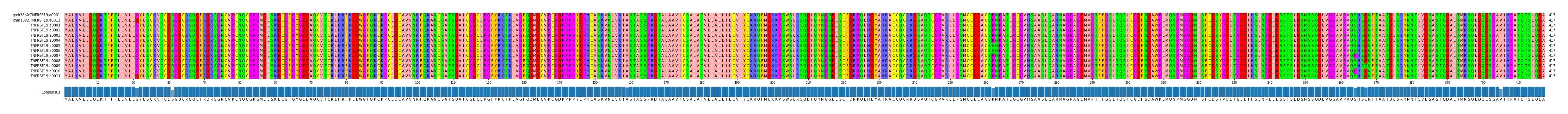 Multiple Alignments (by translate haplotype frequency)