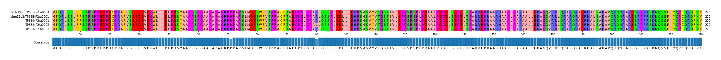 Multiple Alignments (by translate haplotype frequency)