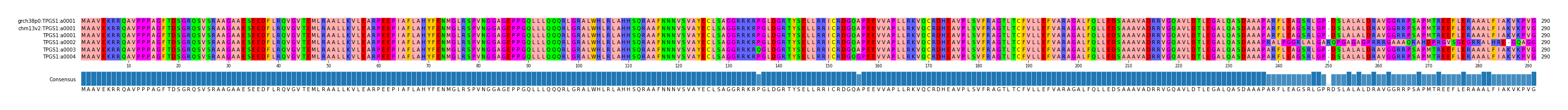 Multiple Alignments (by translate haplotype frequency)