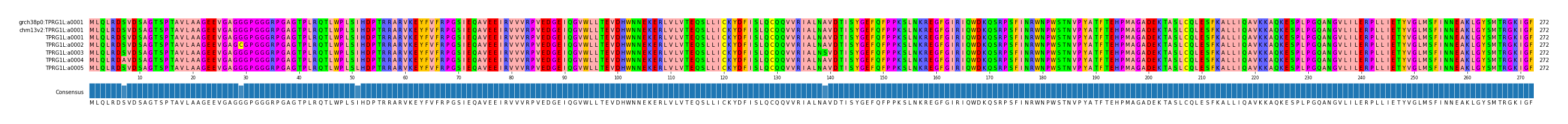 Multiple Alignments (by translate haplotype frequency)