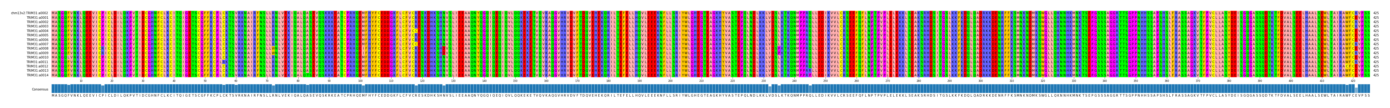 Multiple Alignments (by translate haplotype frequency)