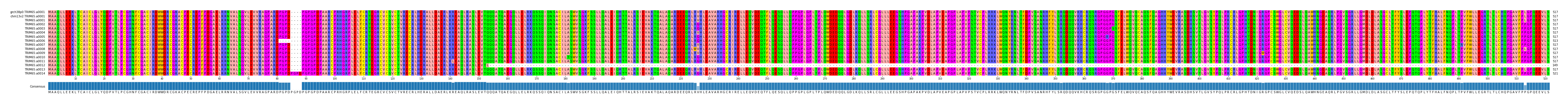 Multiple Alignments (by translate haplotype frequency)