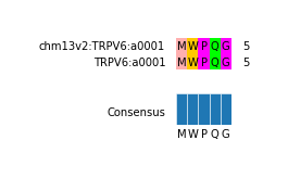 Multiple Alignments (by translate haplotype frequency)