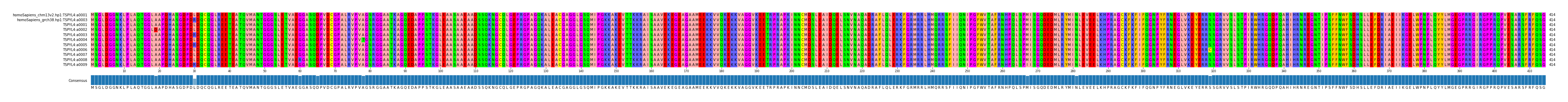 Multiple Alignments (by translate haplotype frequency)