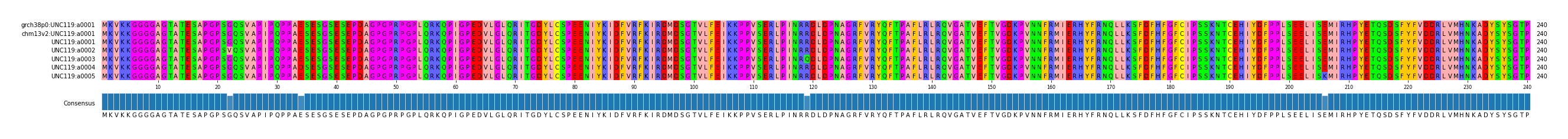 Multiple Alignments (by translate haplotype frequency)