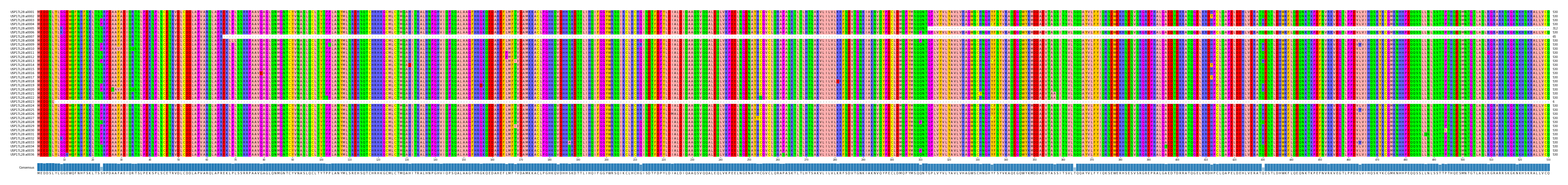 Multiple Alignments (by translate haplotype frequency)
