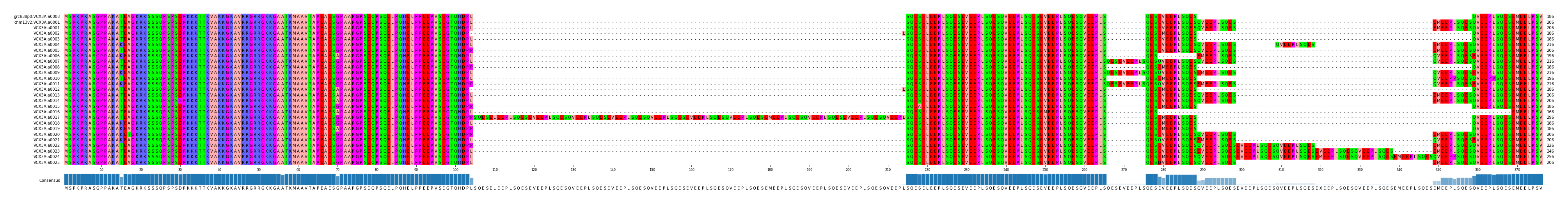 Multiple Alignments (by translate haplotype frequency)