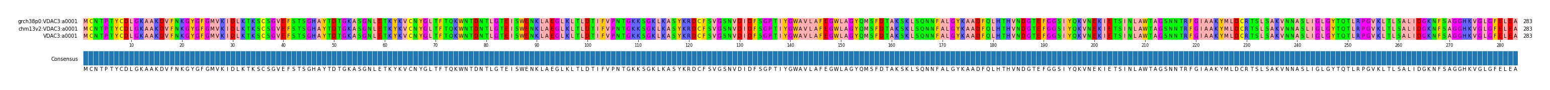 Multiple Alignments (by translate haplotype frequency)