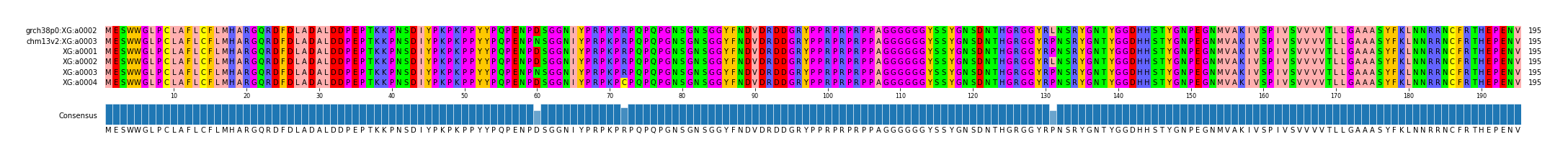 Multiple Alignments (by translate haplotype frequency)