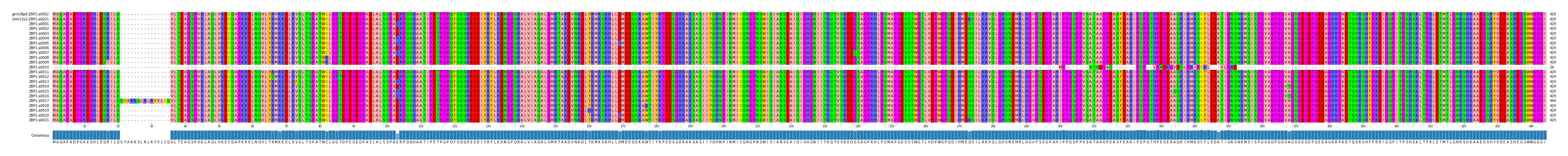 Multiple Alignments (by translate haplotype frequency)