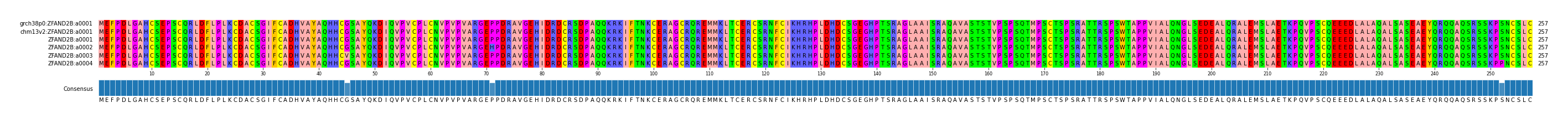 Multiple Alignments (by translate haplotype frequency)