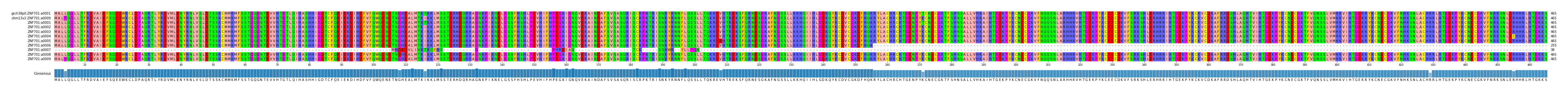 Multiple Alignments (by translate haplotype frequency)
