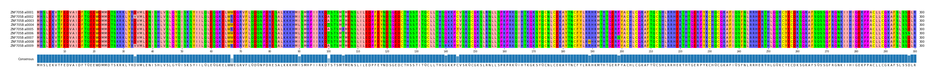 Multiple Alignments (by translate haplotype frequency)