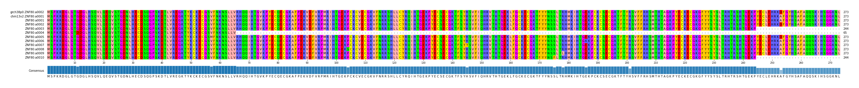 Multiple Alignments (by translate haplotype frequency)
