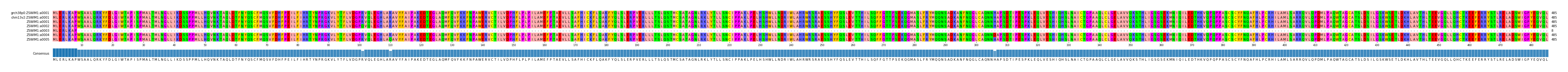 Multiple Alignments (by translate haplotype frequency)